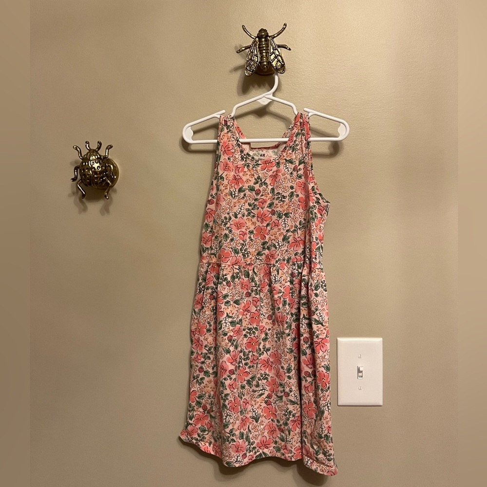 H&M Pink Green Halter Sundress Casual